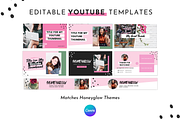 Pink YouTube Branding Kit for Canva, a Social Media Template by ltsdesigns (Thumbnail 1 of 5)