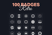 100 Retro Badges Vol. 1, a Branding & Logo Template by Amito Vectors (Thumbnail 1 of 6)