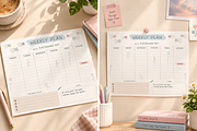Weekly Planner Printable Editab A4A3, a Flyer Template by Star Graphic Design (Thumbnail 2 of 4)
