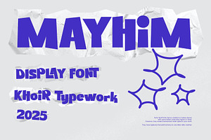 Mayhim - Display Messy Font