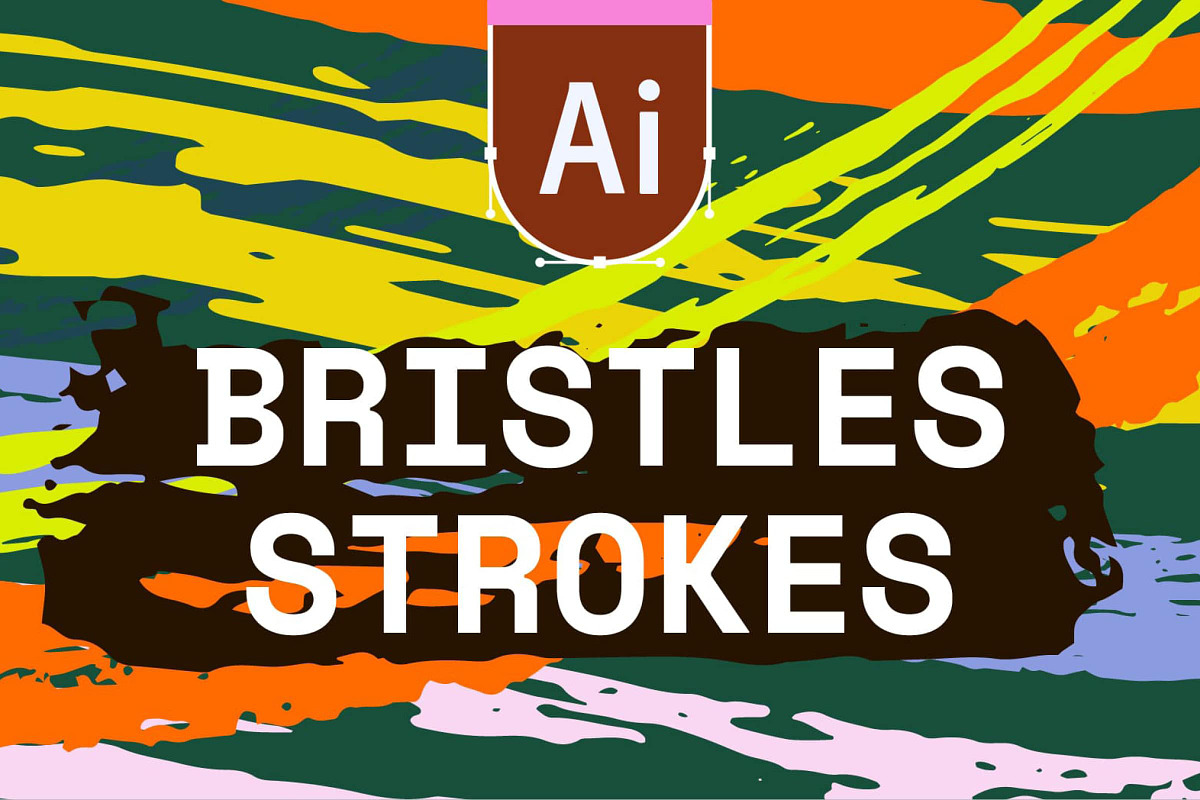 Illustrator Bristle Brushes 99x, a Brush Add-On by Esther Nariyoshi (Photo 1 of 8)