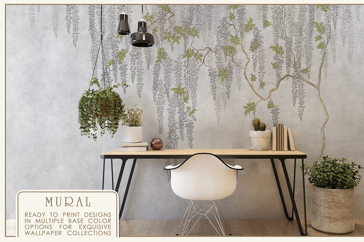 Fresco collection Wisteria bloom, a Wallpaper Graphic by Natalia0307 (Photo 8 of 25)