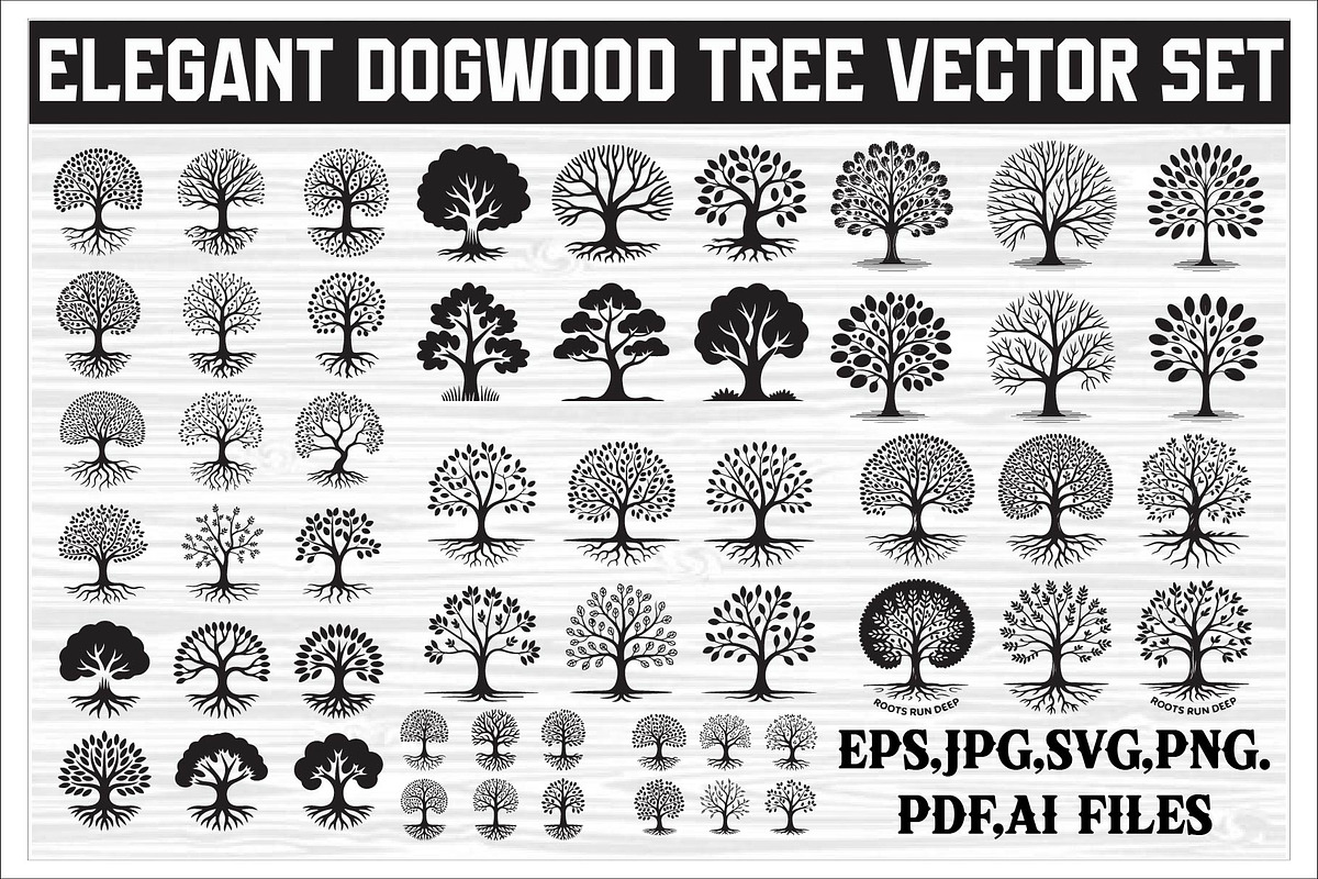 Tree with roots silhouette featuring, an Illustration by Amazin_art (Photo 1 of 10)