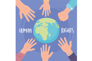 world human rights day, an Illustration by studiogstock