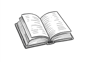Open book with blank pages resting, an Education Illustration by ZinetroN