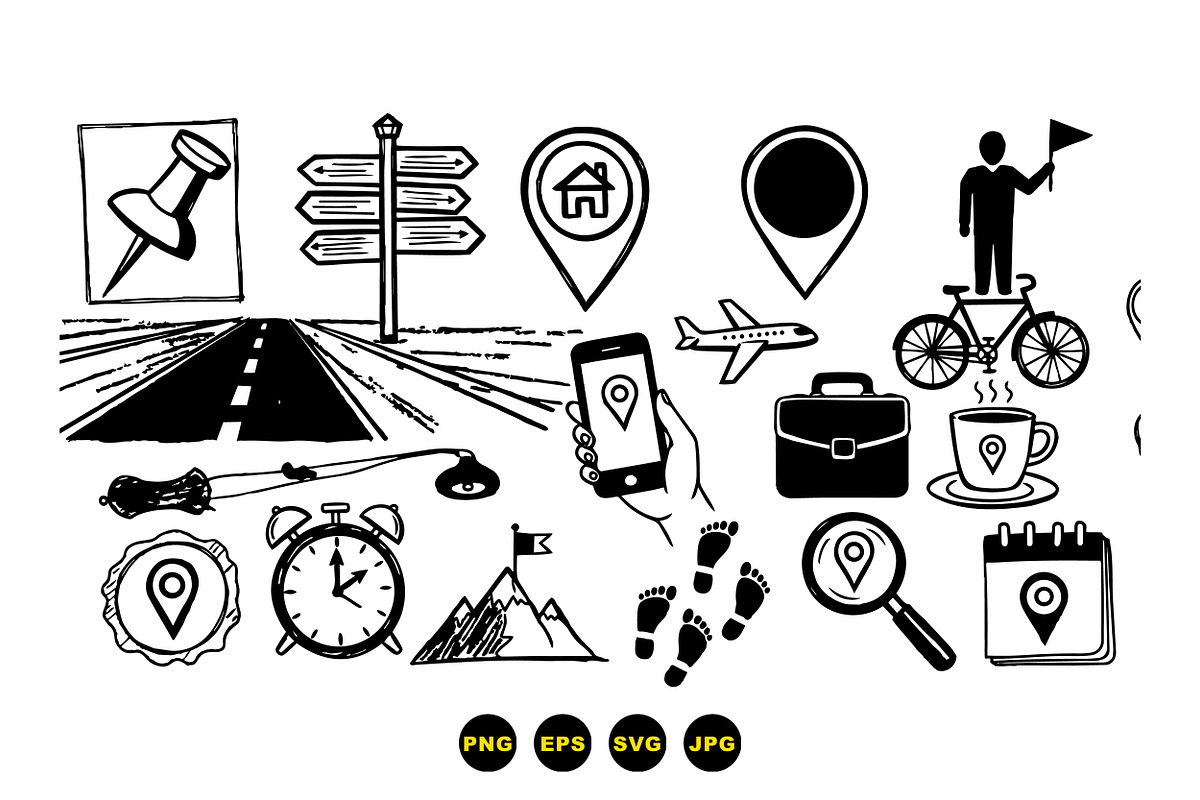 Navigation Icon Vector Set, an Illustration by designvectx (Photo 3 of 3)