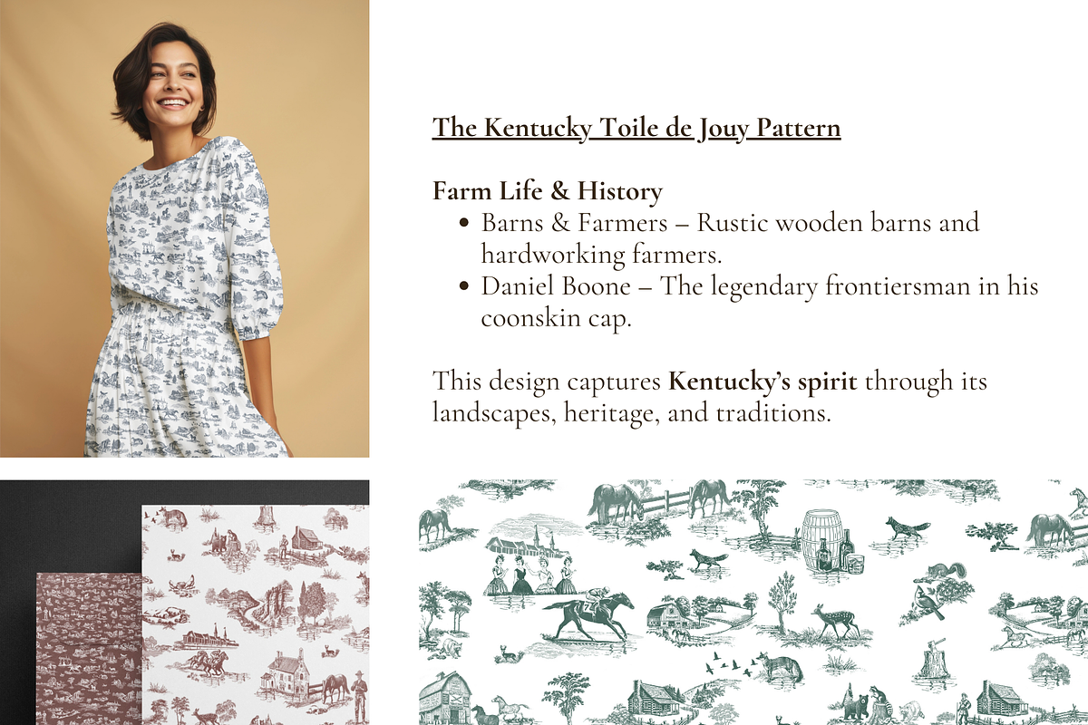 Kentucky Toile de Jouy Pattern, a Background Graphic by Hughes Studio (Photo 4 of 9)