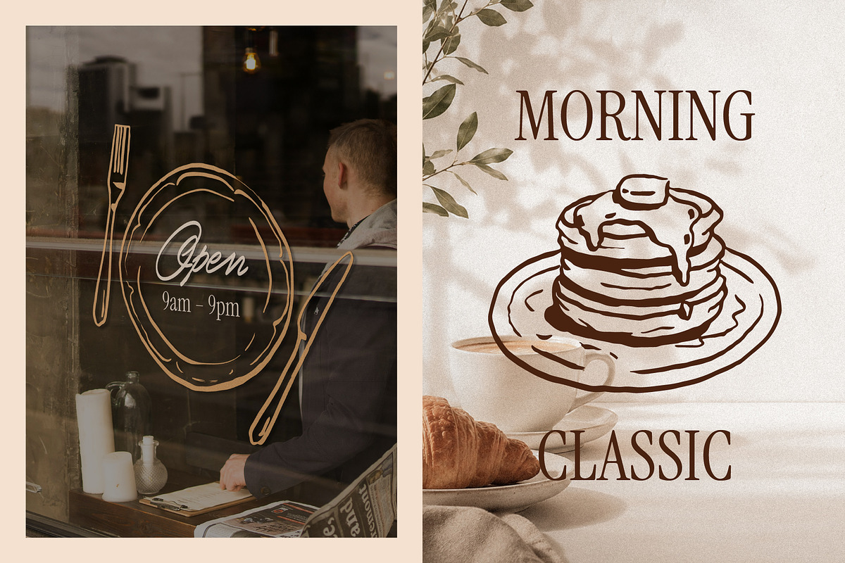 Cafe Branding Illustration Toolkit, a Food Illustration by Wild and Wonder by Ana (Photo 3 of 17)