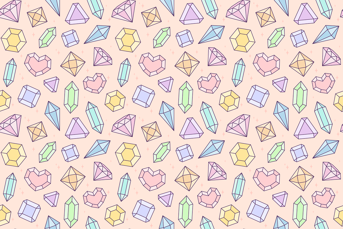 Diamonds and crystals pattern, an Illustration by Cmeree (Photo 2 of 2)