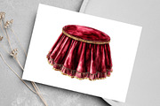 Elegant Burgundy Christmas Clipart, an Illustration by Canvas Craft (Thumbnail 6 of 7)