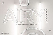 Airy 3D Lettering Set, a Graphic by Youandigraphics (Thumbnail 1 of 13)