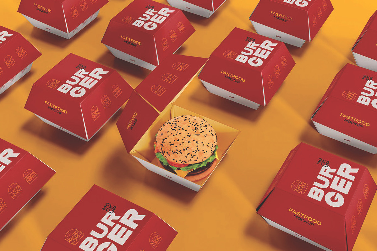 Fast Food Mockup, a Packaging Mockup by skybluecreative (Photo 1 of 3)