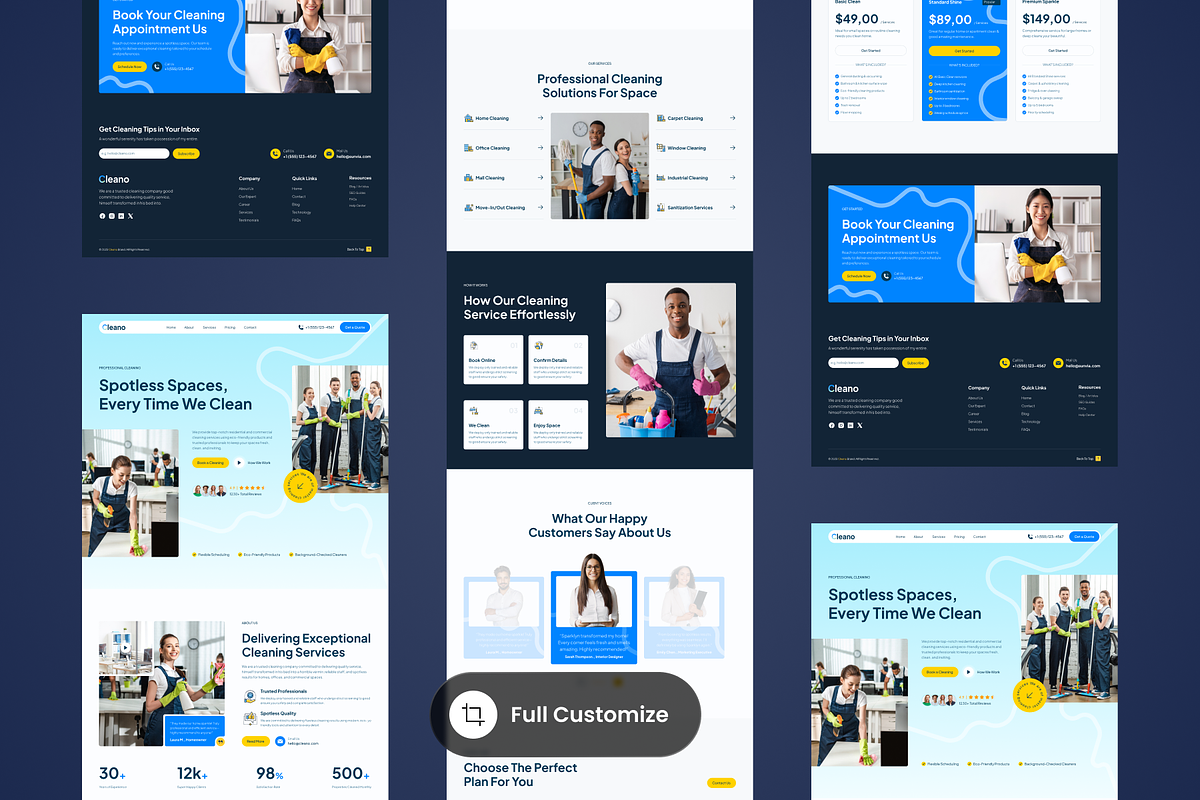 Cleano - Cleaning Services Landing, a Landing Page Template by SLAB! Design (Photo 3 of 4)