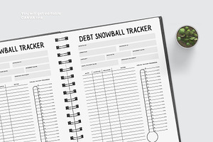 Canva DEBT Snowball Tracker