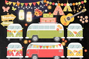 Camping Van, Bug Bus, Red & Green, an Illustration by Mia's Graphic Design (Thumbnail 5 of 11)