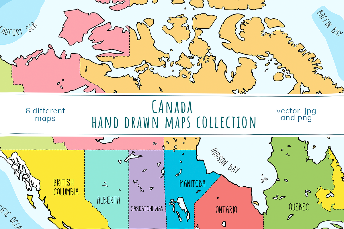 Canada Maps Collection, an Education Illustration by Illustrationsforteachers (Photo 1 of 7)