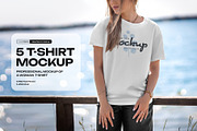 5 Mockup T-Shirt on a Woman, a Shirt Mockup by Grow Design Craft Studio (Thumbnail 1 of 7)