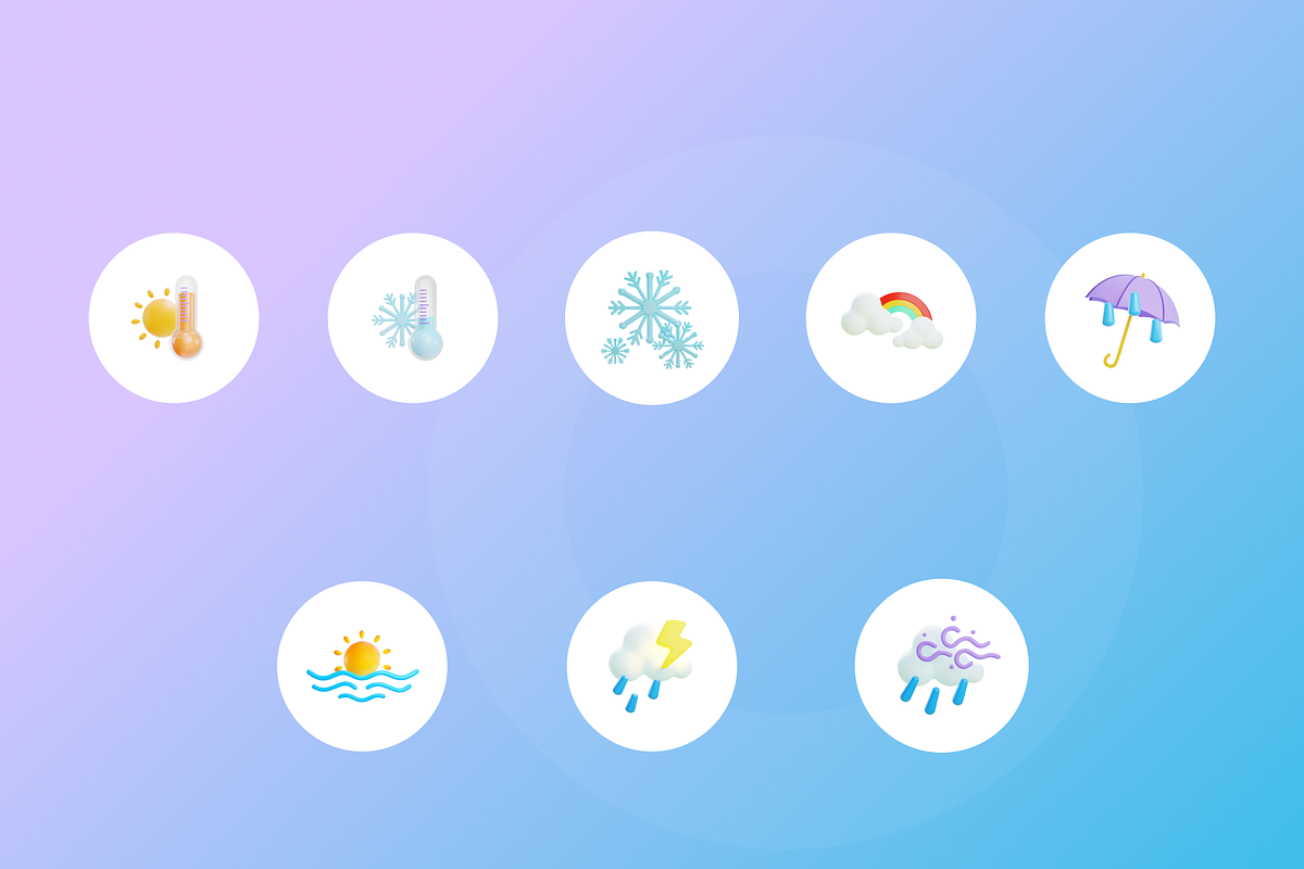 Weather 3D Illustration, an Environmental 3D Model by Vektora Studio (Photo 5 of 6)