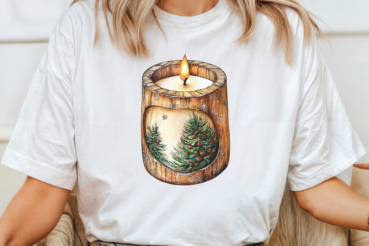 Wooden Christmas Sublimation Clipart, a Work Illustration by CraftArtStudio (Photo 4 of 6)