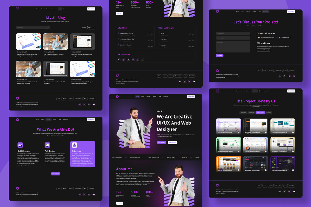 Portofolio Web Landing Page UI KIT, a Landing Page Template by UICreative (Photo 2 of 4)