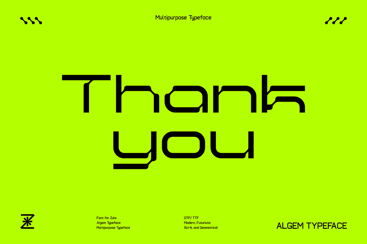 Algem - Futuristic Display Font, a Symbol Font by Font For Zula™ (Photo 19 of 19)