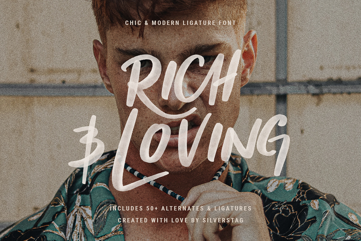 CHIC LOVERS - Watercolor SVG Font, a Script Font by SilverStag Type Foundry (Photo 3 of 14)