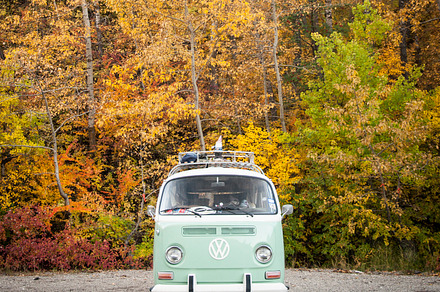 VW Bus in the Fall