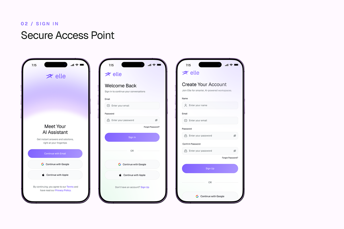 Elle AI Chat App UI Kit - Figma, an UI Kit Template by Brickclay (Photo 10 of 14)