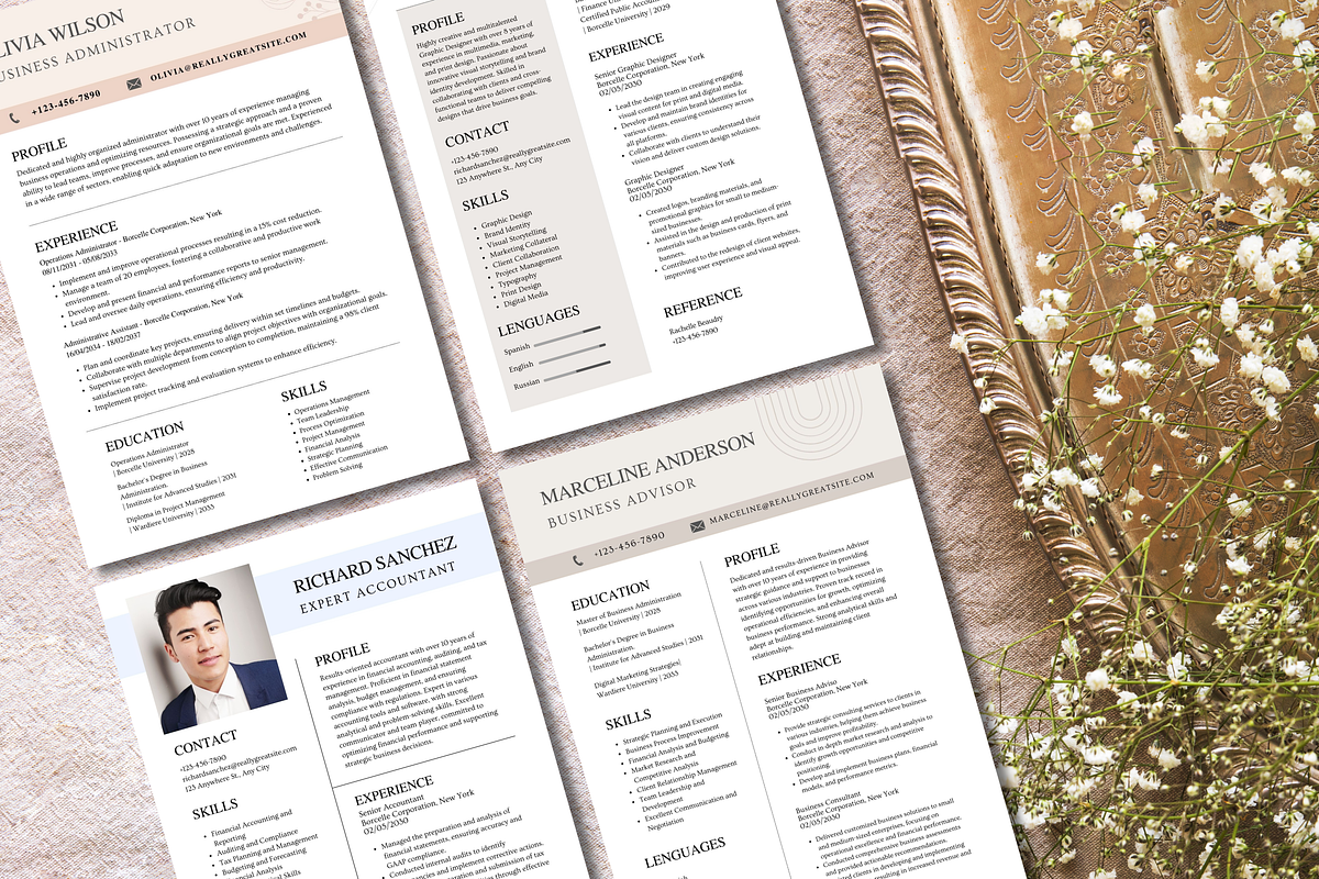 Minimalist Resume Templates Canva, a Templates & Theme by TemplateCastleStore (Photo 3 of 9)