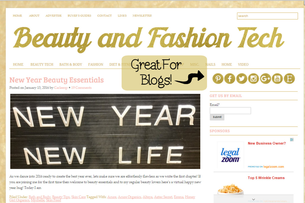 Gold Foil Social Media Icons, an Icon by Theme Fashion (Photo 2 of 3)
