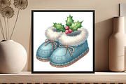 Cozy Christmas Blue Clipart, an Illustration by DreamCafeArt (Thumbnail 6 of 7)