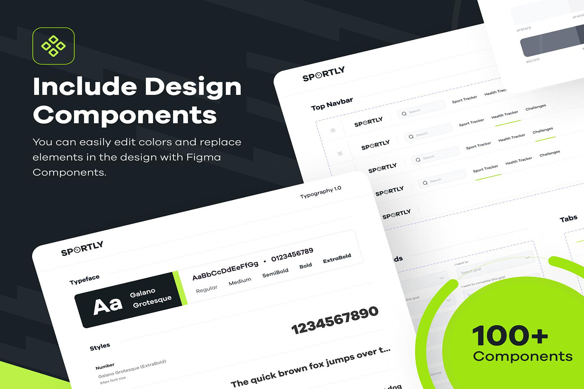 Sportly - Fittech Web App UI Kit, an UI Kit Template by Lumina_ui_ux202 (Photo 7 of 8)