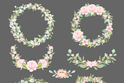 Flower wreaths and branches, a Decorative Illustration by HmarkaShop (Thumbnail 2 of 6)