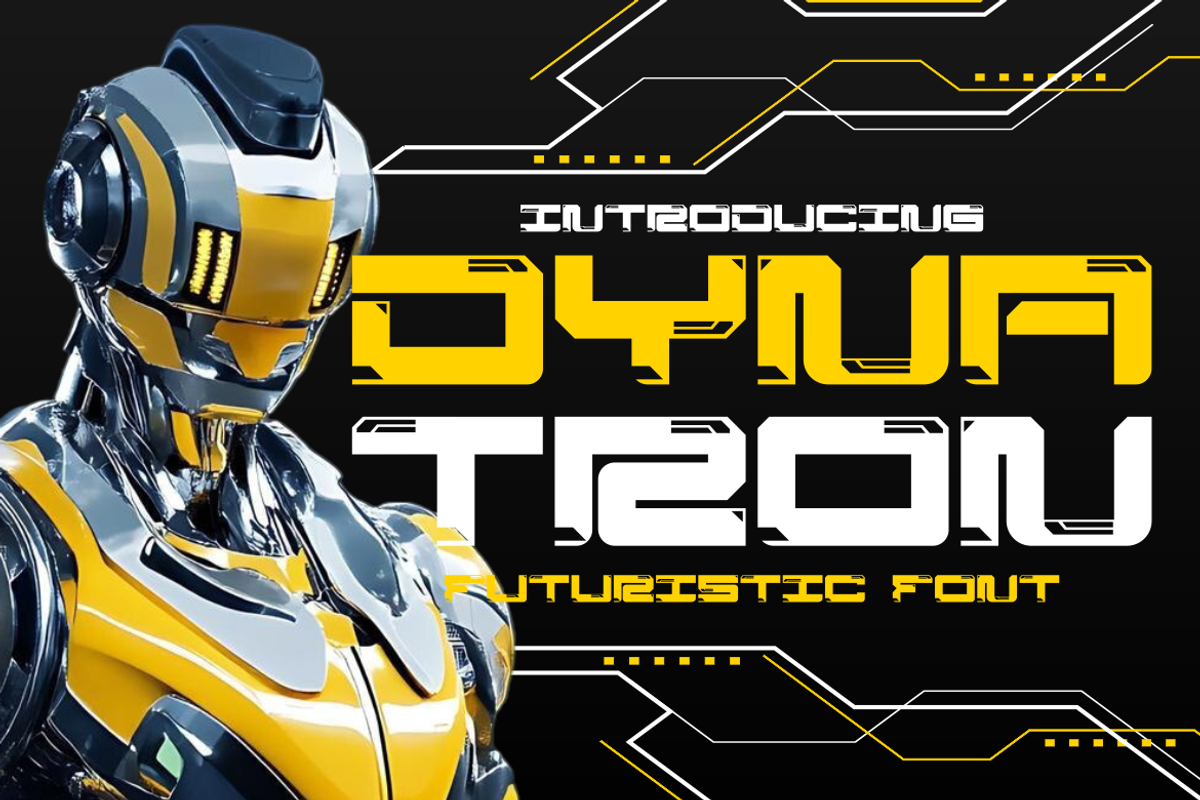Dynatron Futuristic Font, a Font by PutraCetol Studio (Photo 1 of 5)