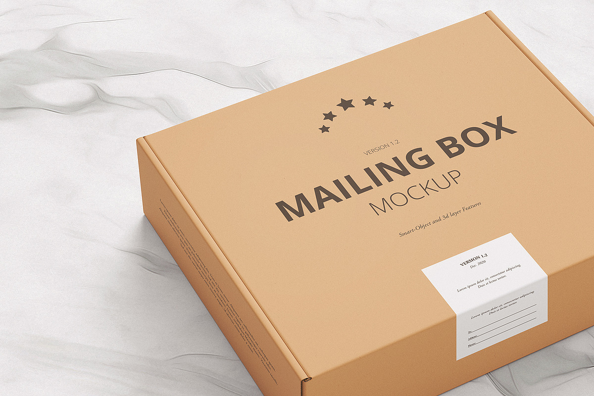 Shipping | Mailing Box Mock-up, a Cups & Container Mockup by WebAndCat (Photo 11 of 16)