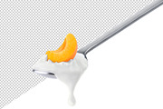 Fruit yogurt on spoons, an Object Graphic by Fruits+Veggies (Thumbnail 10 of 14)