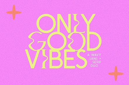 Only Good Vibes | Wavy Serif Font, a Serif Font by KA Designs