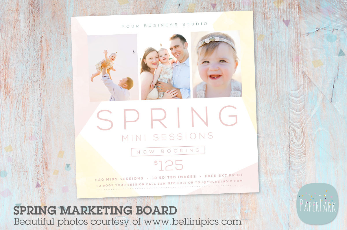IE016 Spring Marketing Board, a Flyer Template by Paper Lark