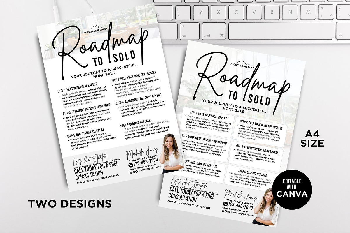 Roadmap to Sold Flyer Canva, a Flyer Template by CreativeVinesStore (Photo 3 of 5)