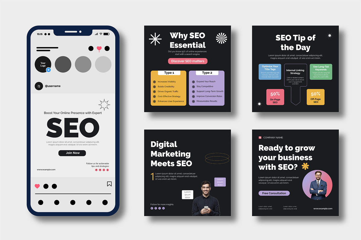 Social Media Marketing Post, a Social Media Template by MightyDesign (Photo 1 of 9)