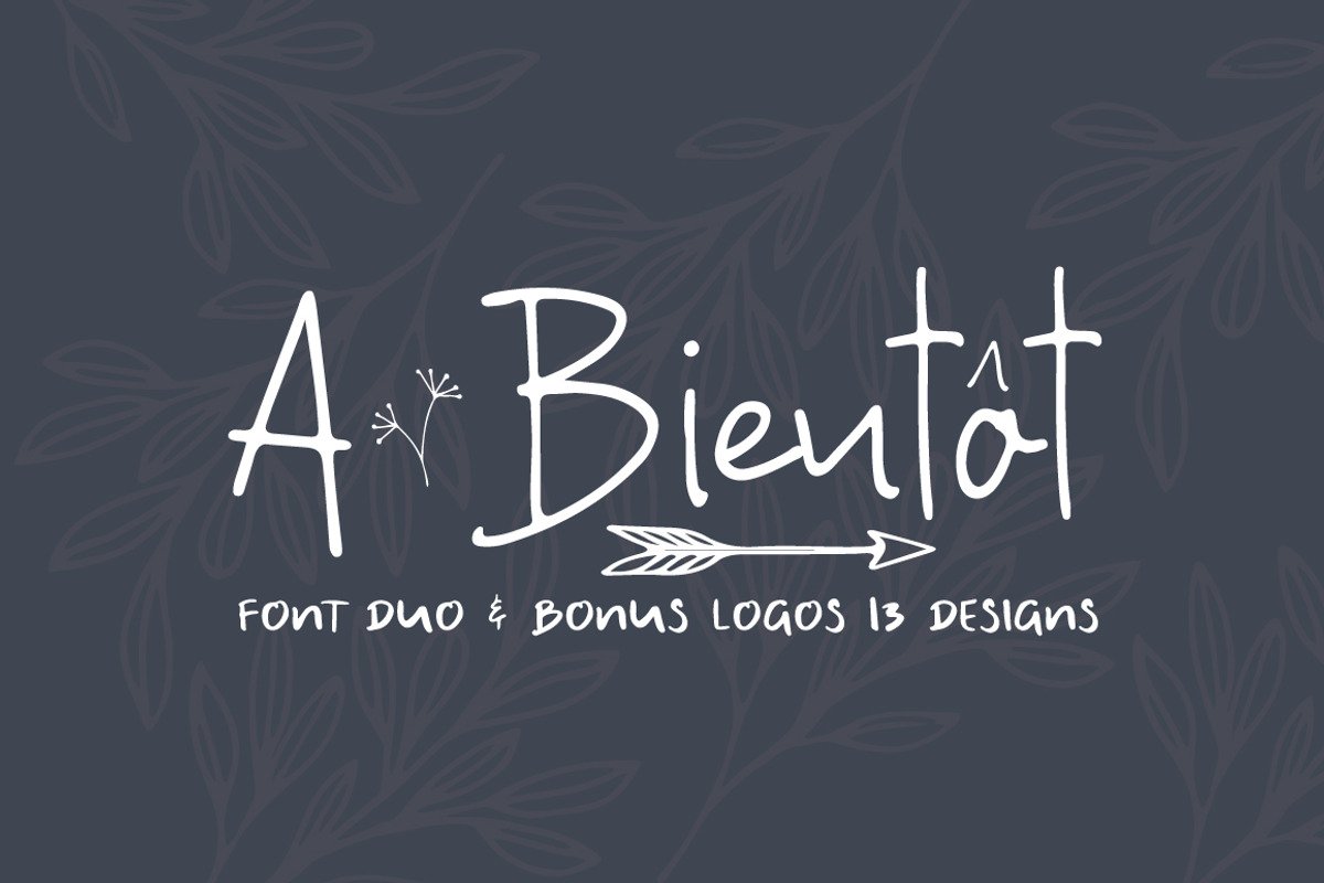 A Bientot | Font Duo with Bonus Logo
