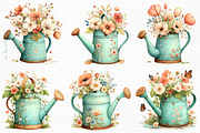 Spring Watering Clipart, an Illustration by Craft Nest (Thumbnail 5 of 12)