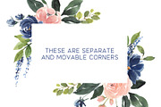 Blush and Blue Watercolor Flowers, an Illustration by Graphic Blue Bird (Thumbnail 4 of 9)