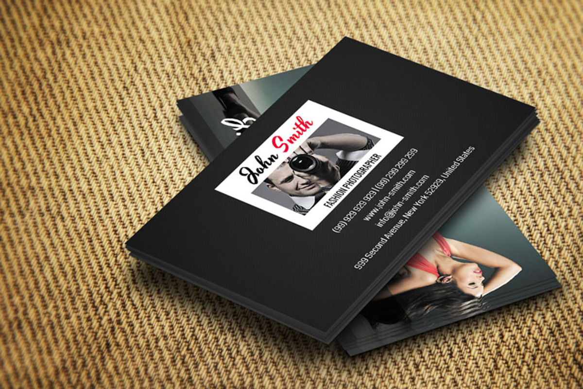 Fashion Photographer Card CM046, a Business Card Template by annozio (Photo 3 of 4)