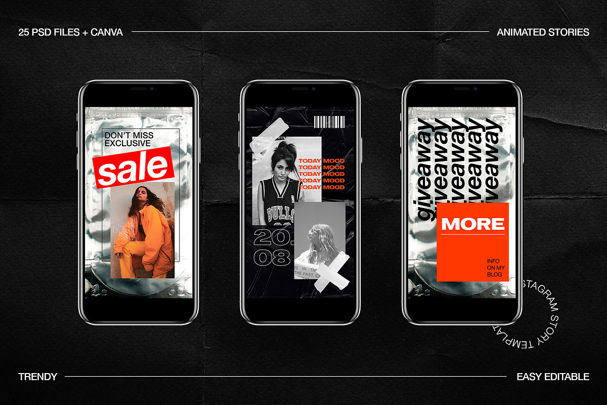 Trendy Animated IG Stories Ps, Canva, a Social Media Template by Marie T (Photo 3 of 13)