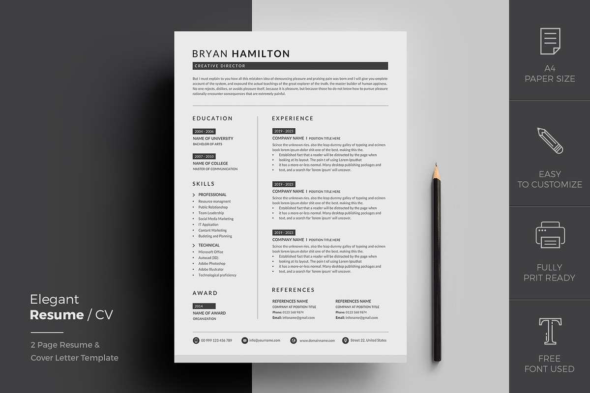Resume, a Resume Template by Creatune (Photo 1 of 3)