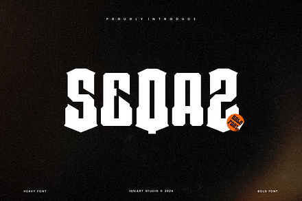 Seqaz - Heavy Bold Font, a Sans Serif Font by Iqsiart Studio