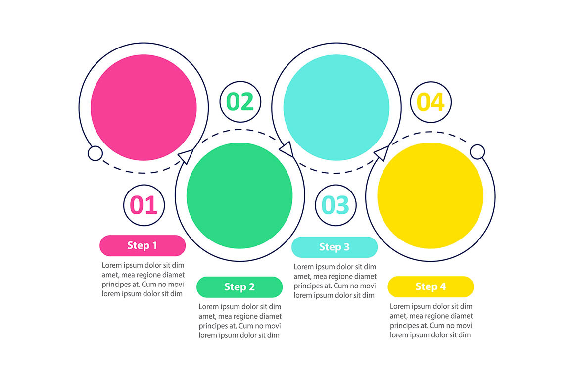 Simple flowchart vector infographic, a Templates & Theme by IMG Visuals