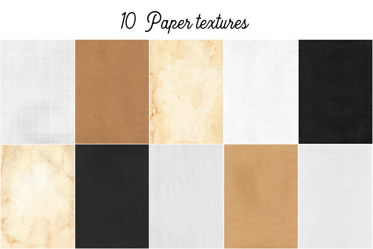 10 Paper Textures, a Texture Graphic by Skylars Art Supplies (Photo 2 of 6)