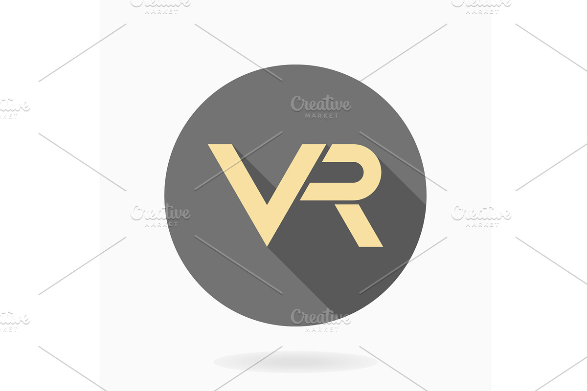 Modern Vector VR Logo in the Circle, a Duotone Icon by FineArtStudio (Photo 1 of 3)
